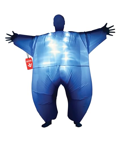 Costume lumineux gonflable bleu à système de ventilation Morphsuits MCLUMBL