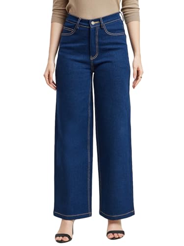 FableStreet Wide Legged Jeans – Navy Blue