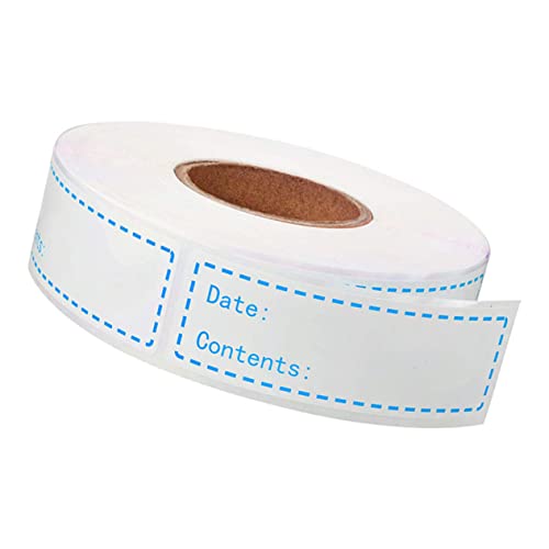ZUNOXAZ 食品保存日付ラベル ステッカー インデックスシール キッチン用エコペーパー製 魅力的なブルーデザイン