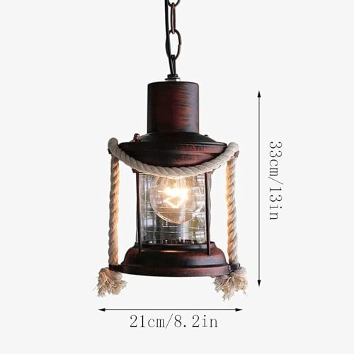 Lampe pour couloir sombre avec suspension en fer nostalgique rétro