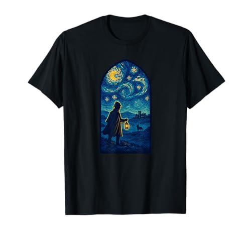 Sherlock Holmes Noche Estrellada Detective Vintage Camiseta