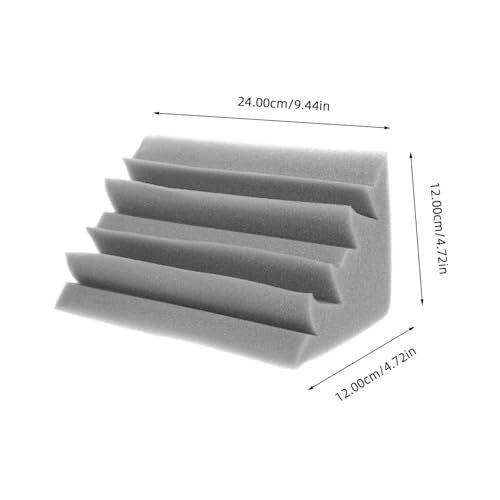 3Pcs Esquina Trampa de Graves Espuma Cuña para Tratamiento Acústico Blanca miniatura 2