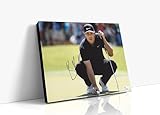 Golf Autograph Canvas - Brooks Koepka Green Read - Major Machine - 20" x 24" Canvas
