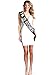 50th Birthday Sash - Silver Mirror Block Real Crystal Rhinestone I'm 50 Bitches! Black Premium Grade Satin Sash - Gifts for Women - BlackSash(Im50Btch SLV/RS) BLK