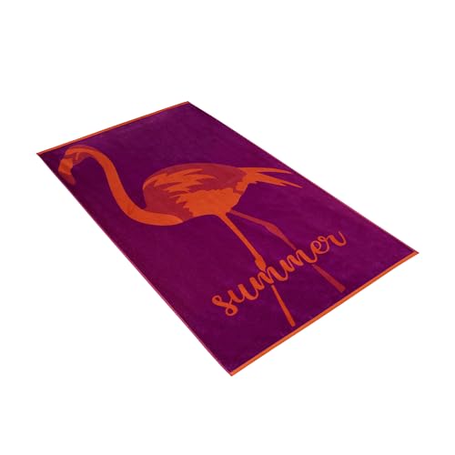 Vossen Strandtücher Flamingo Time Purple - 0001