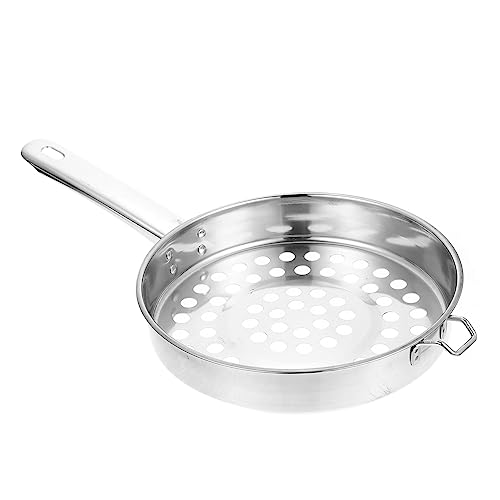 Gatuida Cuchara De Fondo Plano Esbelto Ranurado Colador De Cocina Cuchara De Fideos Cuchara Que Gotea Malla Tamices Filtrar Cedazo Drenaje Coladores Largo Acero Inoxidable Silver