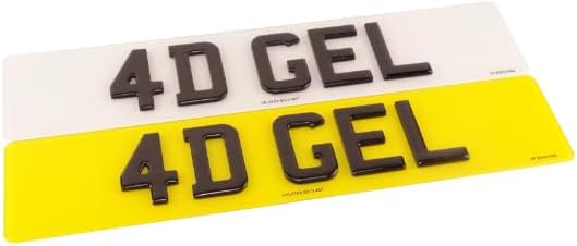 UK Number Plates 2D | 3D | 4D - Acrylic Plates/Automotive/Car/Vans/Lorries - Front/Rear/Pair - Amazon product rated Grade B