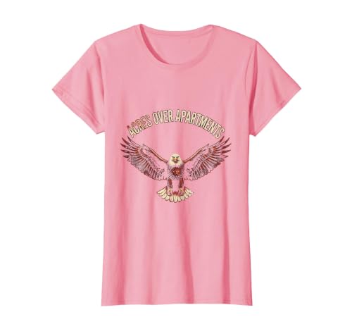Acres Over Apartments Rural Country Living Design T-Shirt, Women, Pink, Large
