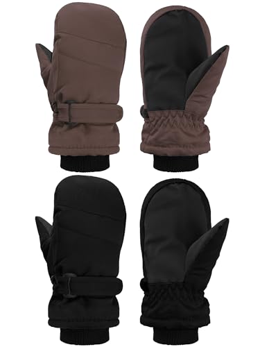 Image of SATINIOR Kids Snow Mittens Waterproof Winter Ski Gloves Warm Thicken Snow Gloves for Girls Boys