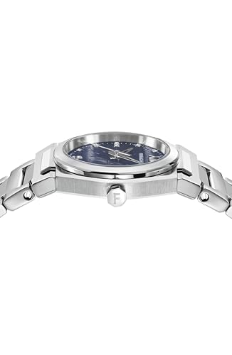 Ferragamo Vega Holiday Capsule Collection Luxury Womens Watch Timepieces with a Silver Bracelet Featuring a Stainless Steel Case and a Blue Dial2