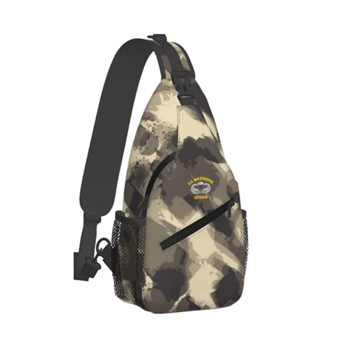 Bolso sling pequeño resistente al agua para hombre, negro
