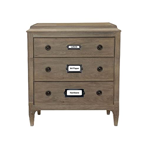 Adiyer 32Pcs Black Metal Label Holders Office Library File Drawer Cabinet Card Tag Label Holder Metal Frame 70Mm X 33Mm #TOP5