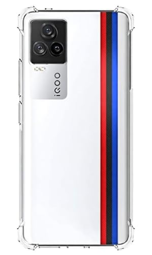 Image of Lustree iQOO 7 Legend Back Cover Case, Transparent Clear Shockproof Mobile Cover, Anti-Yellow (Slow Yellow)TPU Silicone Soft Bumper, Camera & Screen Protection, Slim Protective Case for iQOO 7 Legend