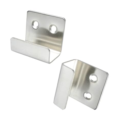 Image of 12 Pcs Stainless Steel Tile Display Hanger, Heavy Duty Wall Mounted Bracket Hooks for Ceramic Tiles, Mirrors, Picture Frames, Silver, 0.79 inch Inner Width