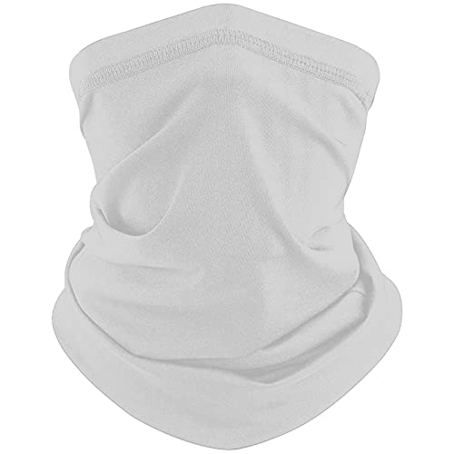 Armoray Face Mask Balaclava Neck Gaiter Reusable Washable Bandana Headwear Headband For Men & Women Hiking Cycling Fishing Masks (White) #TOP14