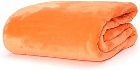 Snug Rug Premium Super Soft Fleece Throw Blanket Thick Warm Orange Extra Large XL 150 x 200cm (Mandarin)