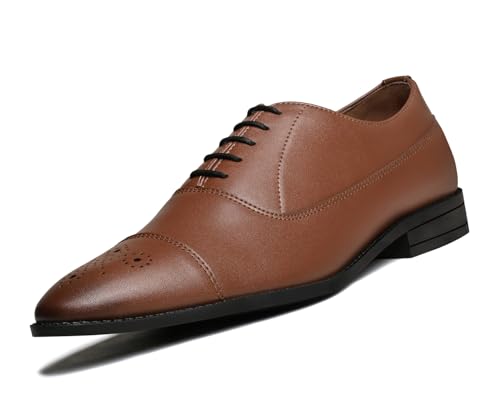 Image of LOUIS STITCH Derby Formal Shoes for Men | Lace-Up Cap Toe | Ideal for Business, Casual, Parties (RGCTBB)