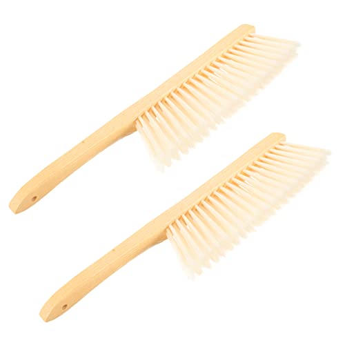 FOMIYES 2pcs Lampshade Cleaning Brush Dust Cleaning Brush Car Cleaning Brush Cleaning Brush for Sofa Soft Bristle Brush Hand Broom Bench Brush for Cleaning Chandelier Wooden Handle Brush