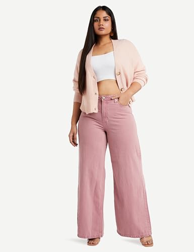 Image of Amazon Brand - Symbol Women Baggy Wide Leg Jeans (High Rise | Full Length) (Available in Plus Sizes)