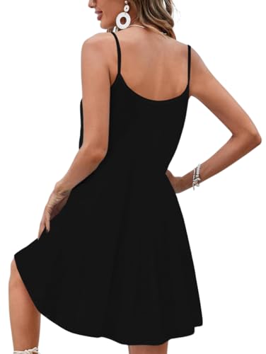 Sweet Hearts Spaghetti Strap Dresses for Women - Casual Sundress Beach Cover Up Tank Dress with Pockets Made in USA4