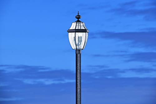 Sea Gull Lighting 8239-12 Lancaster Outdoor Post Lantern Outside Fixture, 24'' Height, Black #TOP5