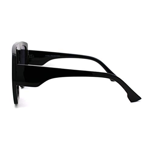Retro Flat Top Oversize Rectangular Mobster Sunglasses3