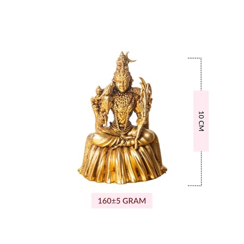 Bharat Idols Exquisite Brass Maa Kamakhya Devi Statue – Shri Kanchi Kamakshi Amman, Goddess Tripura Sundari & Rajarajeshwari Idol for Divine Home Temple, Pooja & Spiritual Decor | Height: 10 cm (3.9 Inches) - Image 6