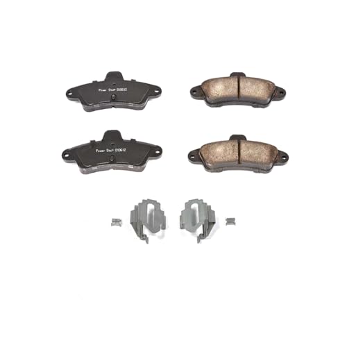 Image of PowerStop Rear Brake Pads for Ford Contour 1995-00 |Mercury Cougar 2000-01 |Mystique 1995-00 - Z17 Ceramic Brake Pads with Installation Hardware, 17-661