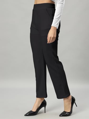 Image of LITVA Premium Women's Formal Trousers (Flexi-Waist | Wrinkle Resistant | Desk-to-Dinner)