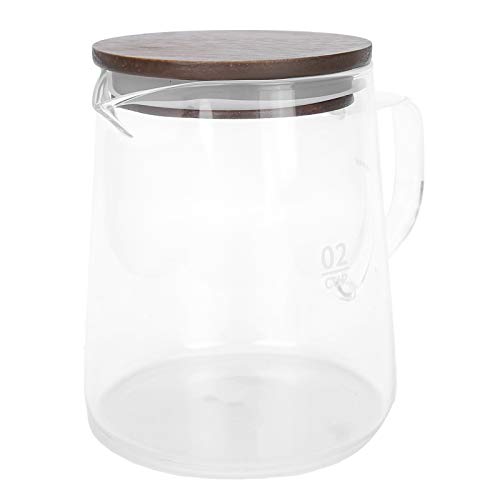 Glass Coffee Pot Heat Resistant Insulated Handle for Home Kitchen (500ml)