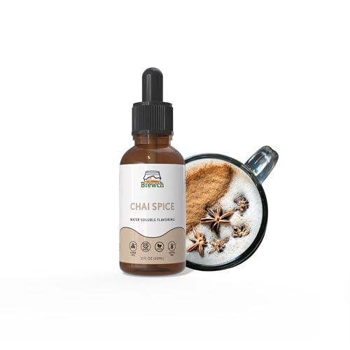 Brewch Chai Spice Extract 2oz - Natural, Sugar Free, Water Soluble Flavor for Making Cocktails, Mocktails, Seltzer, Flavored Water, Beverage Syrups & Homebrew