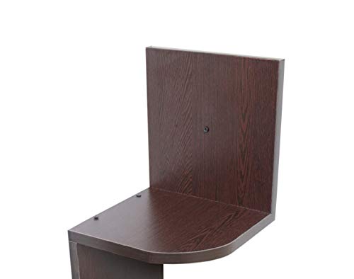 Image of Madhuran Enginreed Wood Wall Mounted Zig Zag Corner Shelf Tiers 5 (Matte, Wenge) / Home Decor Items Living Room Bedroom Office Multipurpose Storage Organizer Rack Shelves