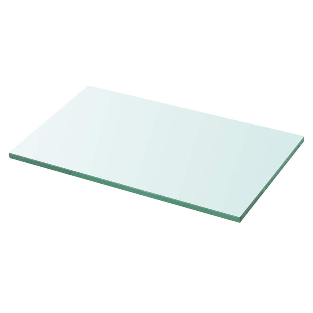 vidaXL Shelf Panel Made of Transparent Tempered Glass, Clear 30x15 cm, Durable Wall-Mounted Display, Ideal for Shops, Home Living Room, Bedroom or Office