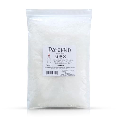 Waxim. Cera De Parafina Para Vela 1.85 Kg En Perlas. Vela Decorativa, Artesanales, Caseras, Diy, Manualidades, Parafina Refinada, Granulos, Blanca, Economica.