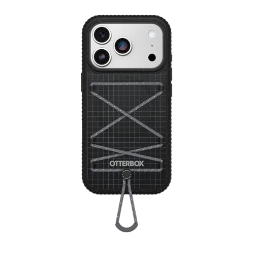 Image of OtterBox Sole Series Phone Case for iPhone 17 Pro - Black | Grippy iPhone Case with Tread Edges, Protective iPhone Case with Finger Loop, Lip Balm & Accessory Holder, Magsafe Compatible