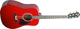 Oscar Schmidt OG2TR-A-U Acoustic Guitar - Trans Red