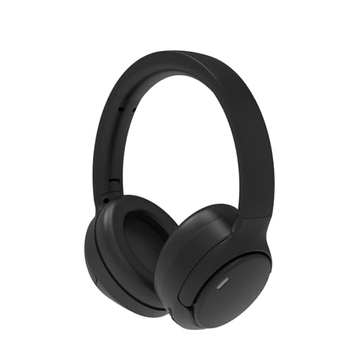 MLF-W7 Noise Cancelling Headphones Over Ear ANC Headphones Wireless Bluetooth Headphones 500mAh Long Battery Life Active Noise Cancelling Over Ear Headphones Dual Mode Wired/Wireless – Black