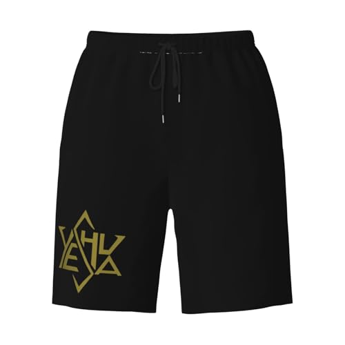 Yeshua Star of David Men's Quick-Dry Board Shorts 7" - Swim Trunks Summer Hawaii Beach3