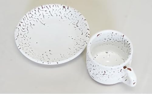 萩焼 梅花皮カップ&ソーサー「残雪」 |HG000949