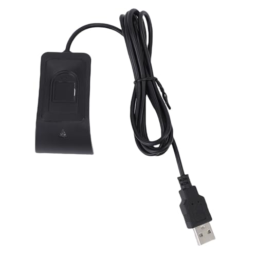 Maqulae Lecteur D'empreintes Digitales USB, Scanner D'empreintes Digitales Biométrique Tactile à 360 Degrés, Support de Dongle PC, pour Fenêtre 10 11