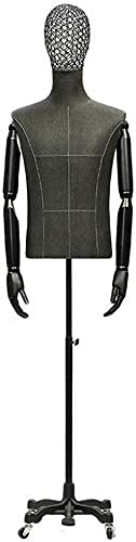 sdneNest Schneiderpuppenständer für Herren, Schneiderpuppen, Schneiderpuppen, Vollanzug, professionelle Schneiderbügel, Attrappe, Arme, Herrenbekleidung, Schaufenster, Schaufensterständer