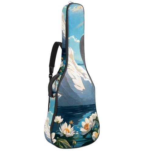 Sac guitare acoustique imperméable anti-rayure motif cygne