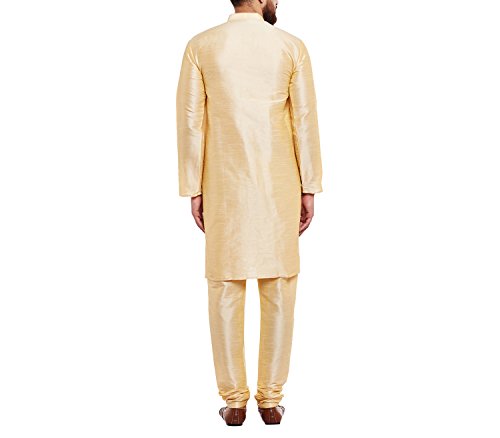 Image of SOJANYA (Since 1958 Men's Royal Blue Dupion Silk Kurta & Churidaar Pyjama