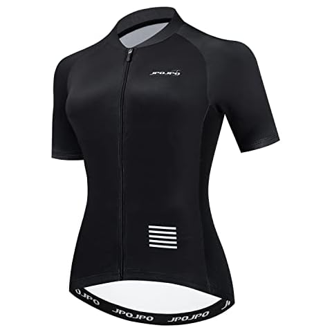 Cycling Jersey Women Bike Shirts Bicycle Jacket Team Biking Tights Clothing, Black, 3X-Large Cover