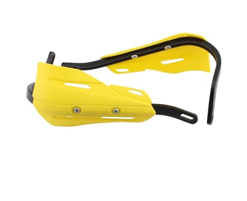Garde-main moto jaune protection intégrale contre vent et débris 22-28mm