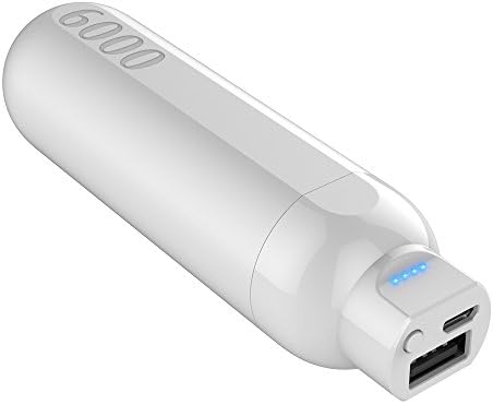 ShiRui Mini Cell Phone Portable Charger, 6000mAh External Battery Pack Portable Charger Power Bank, Ultra Small Design High-Speed Charging for iPhone8/7, Samsung S8/Galaxy Note8, Tablets (White)