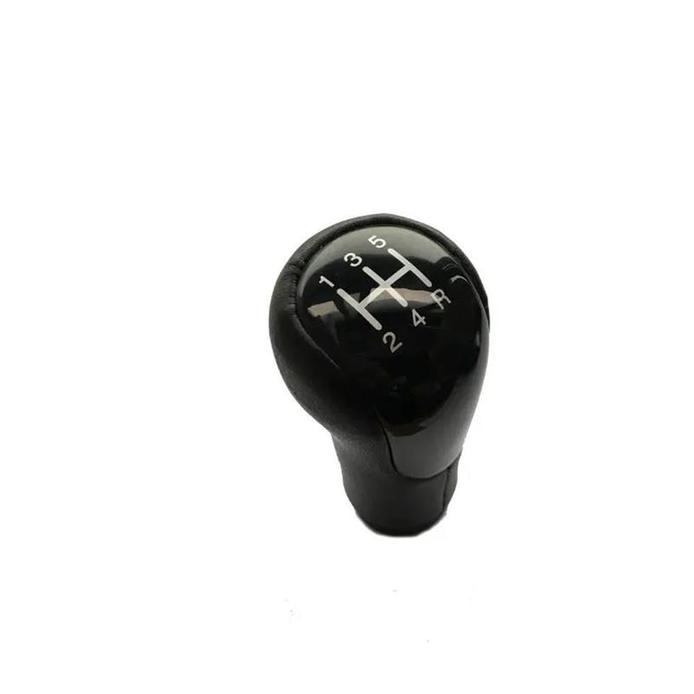 YDXHERTA for Ford Fiesta MK6 2002-2008 MT 5 6 Speed Black Silver Car Shift Gear Knob Handle Car Styling Auto Parts(5speed Black)