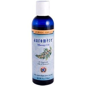 Auromere Ayurvedic Massage Oil - Vegan, Cruelty Free, Natural, Non GMO, with Deep Penetrating Oils and Herbal Extracts (4 fl oz)