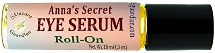 SkinCare Guardian Eye Serum High Quality Vitamin E & A Anti Wrinkle Moisturizer Natural Skin Care For Fine Lines, Dark Circles, Sun Damage, Bags, Puffy Eyes, In A Roll On 10 ml. Glass Bottle.