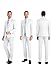Mrbuerly Men Suit Set 3 Pieces Slim Fit, Wedding Suits for Mens 2 Buttons Men's Prom Homecoming Tuxedo White M/4034